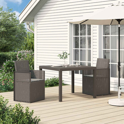 Sedie da pranzo da giardino 2 pcs Grigio Chiaro PP