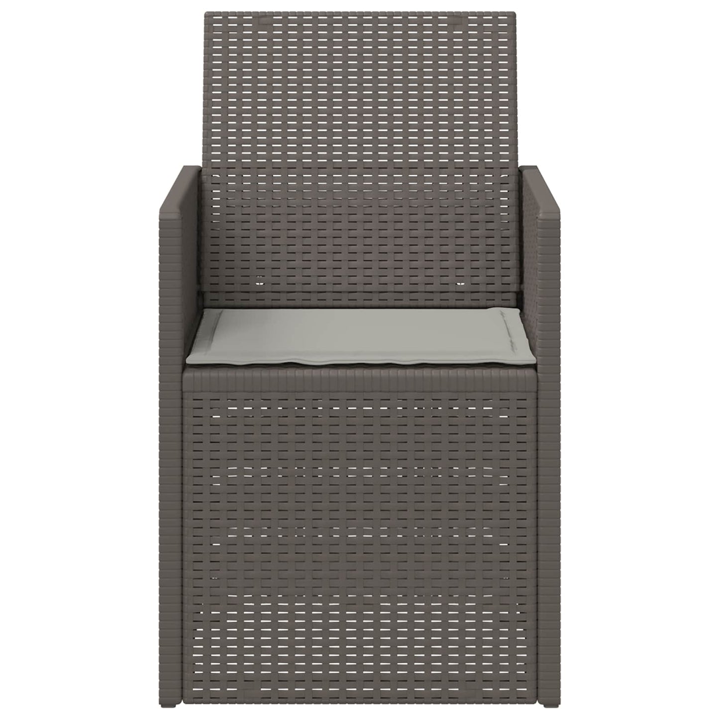 Sedie da pranzo da giardino 2 pcs Grigio Chiaro PP