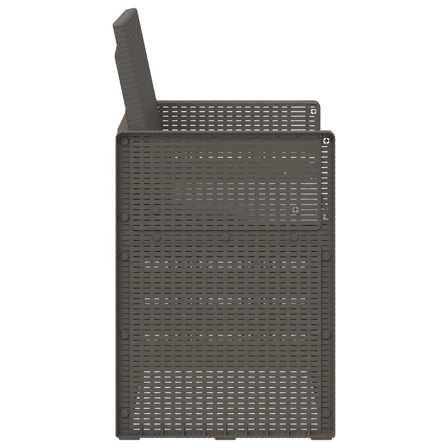 Sedie da pranzo da giardino 2 pcs Grigio Chiaro PP
