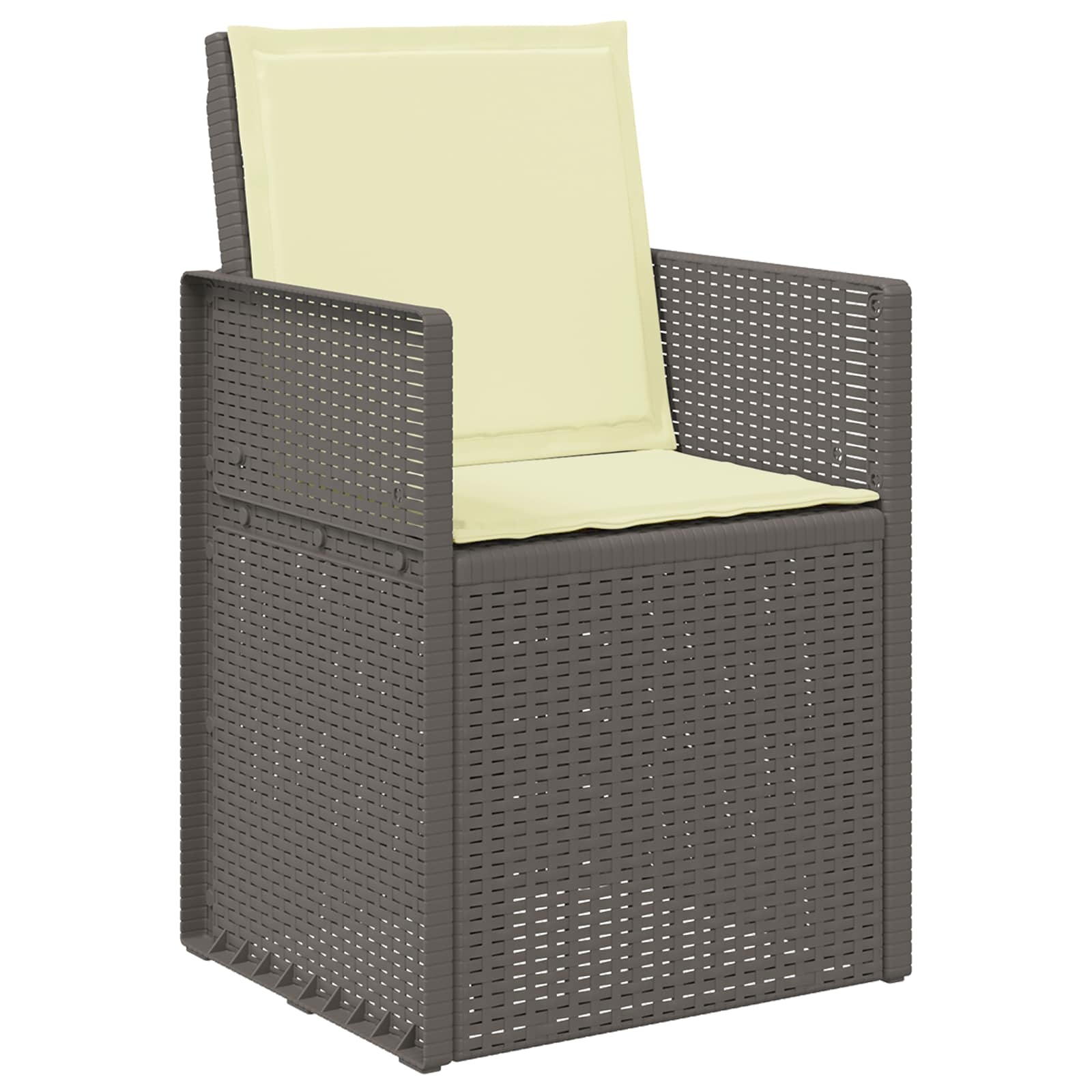 Sedie da pranzo da giardino 2 pcs Grigio chiaro e panna PP | homemem39