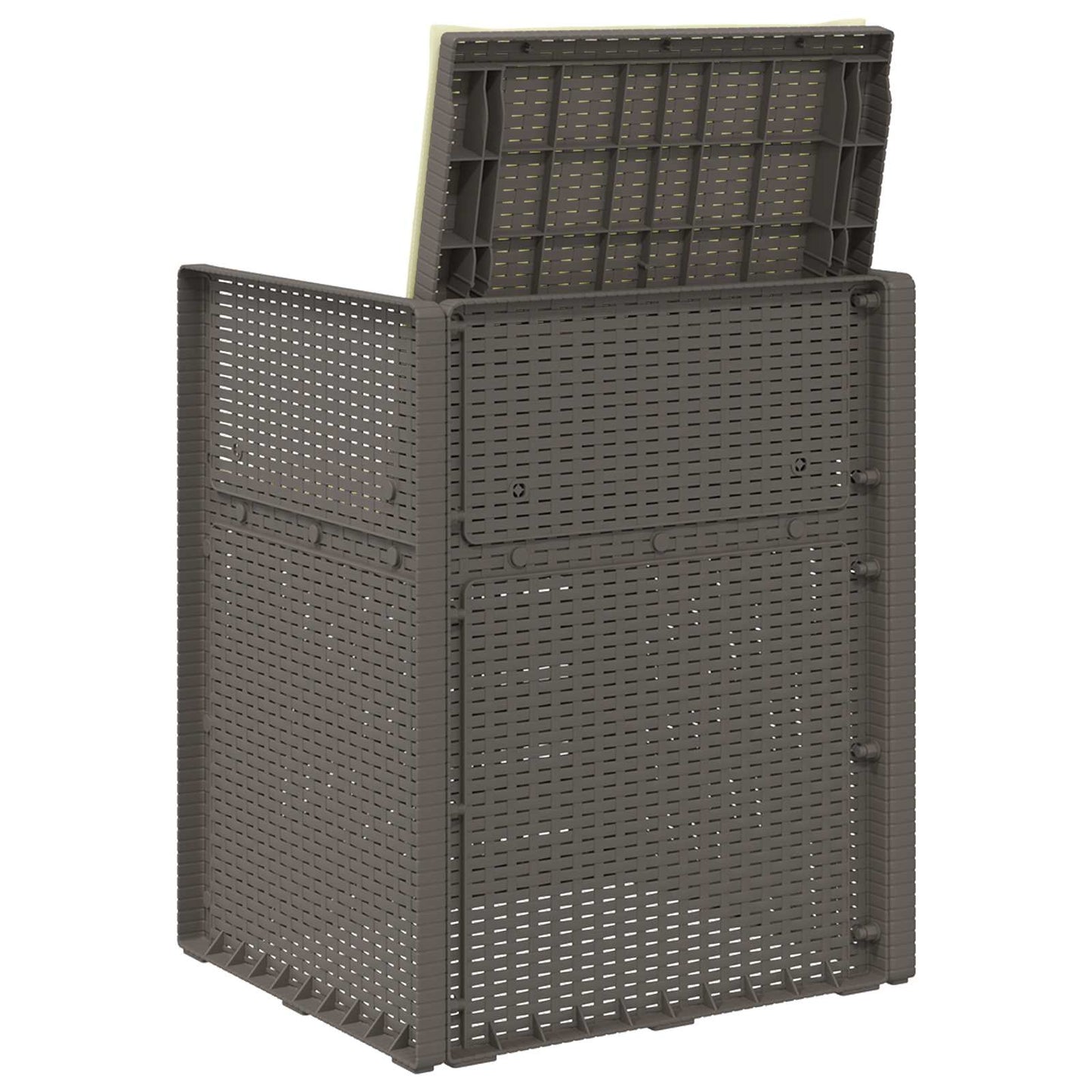 Sedie da pranzo da giardino 2 pcs Grigio chiaro e panna PP