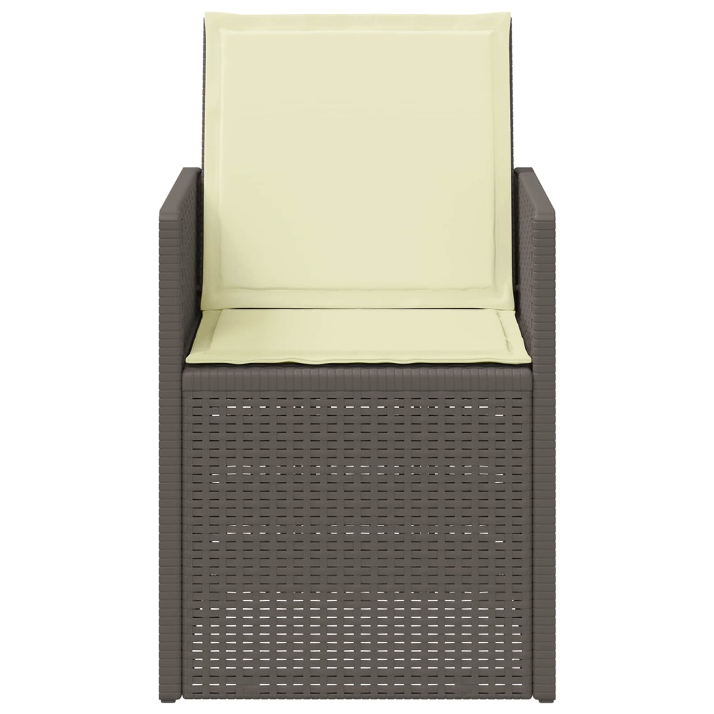 Sedie da pranzo da giardino 2 pcs Grigio chiaro e panna PP
