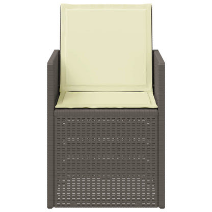 Sedie da pranzo da giardino 2 pcs Grigio chiaro e panna PP