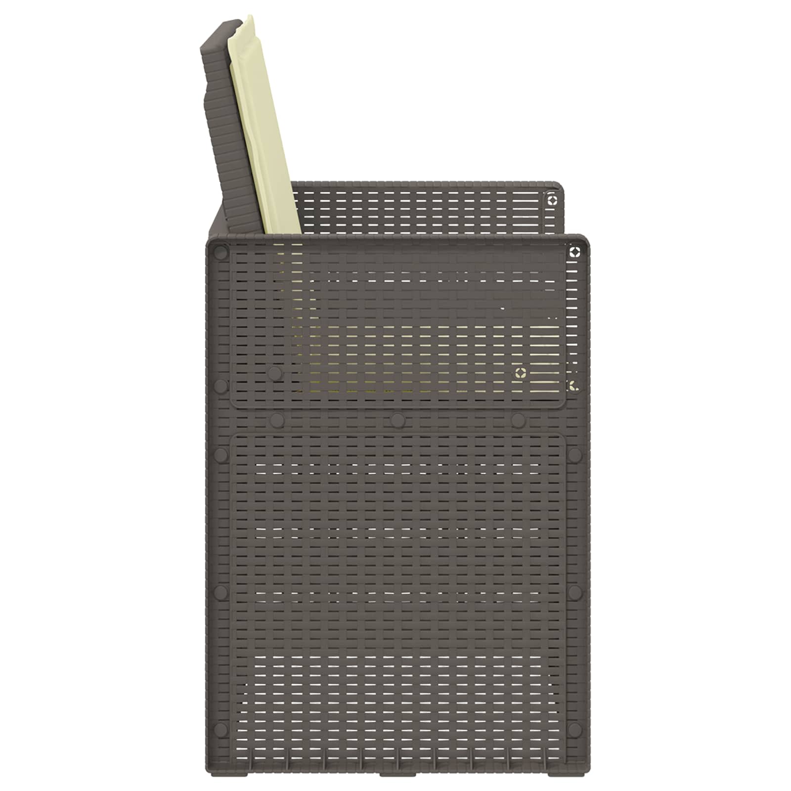 Sedie da pranzo da giardino 2 pcs Grigio chiaro e panna PP | homemem39