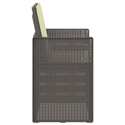 Sedie da pranzo da giardino 2 pcs Grigio chiaro e panna PP | homemem39