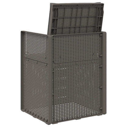 Sedie da pranzo da giardino 2 pcs Grigio chiaro e Antracite PP