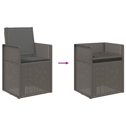 Sedie da pranzo da giardino 2 pcs Grigio chiaro e Antracite PP