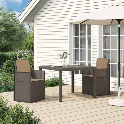 Sedie da pranzo da giardino 2 pcs Grigio chiaro e Tortora PP | homemem39