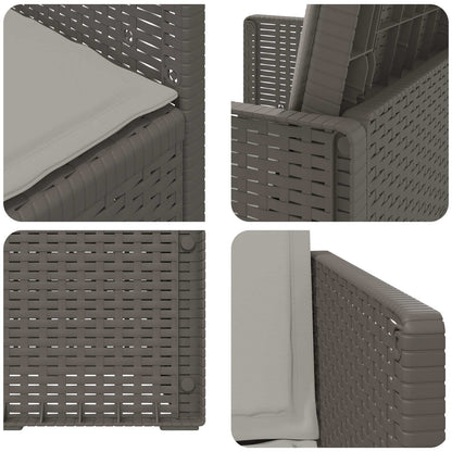 Sedie da pranzo da giardino 2 pcs Grigio Chiaro PP | homemem39