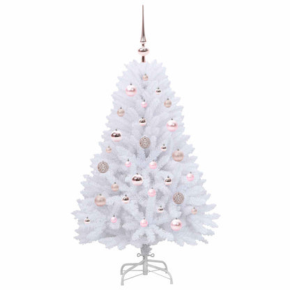 Albero di Natale Artificiale con Rami Pieghevoli Bianco 120 cm