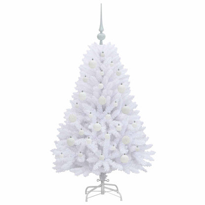 Albero di Natale Artificiale con Rami Pieghevoli Bianco 120 cm