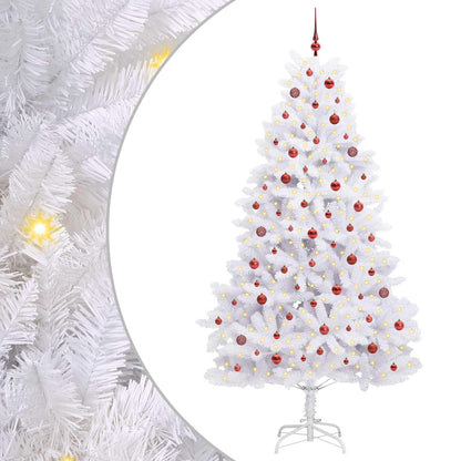 Albero di Natale Artificiale con Rami Pieghevoli Bianco 240 cm