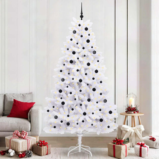 Albero di Natale Artificiale con Rami Pieghevoli Bianco 240 cm