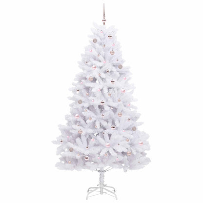 Albero di Natale Artificiale con Rami Pieghevoli Bianco 240 cm