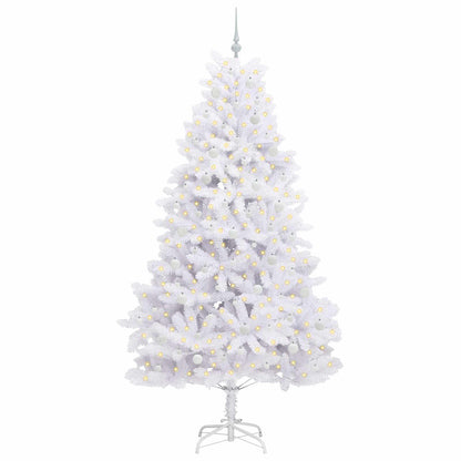 Albero di Natale Artificiale con Rami Pieghevoli Bianco 240 cm