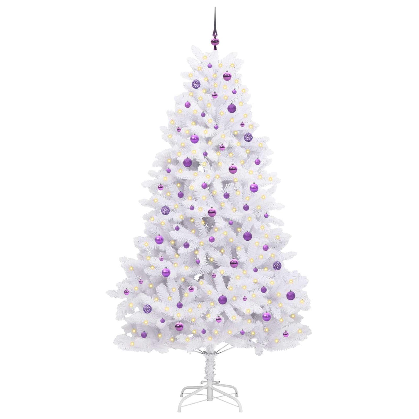 Albero di Natale Artificiale con Rami Pieghevoli Bianco 240 cm