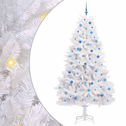 Albero di Natale Artificiale con Rami Pieghevoli Bianco 240 cm
