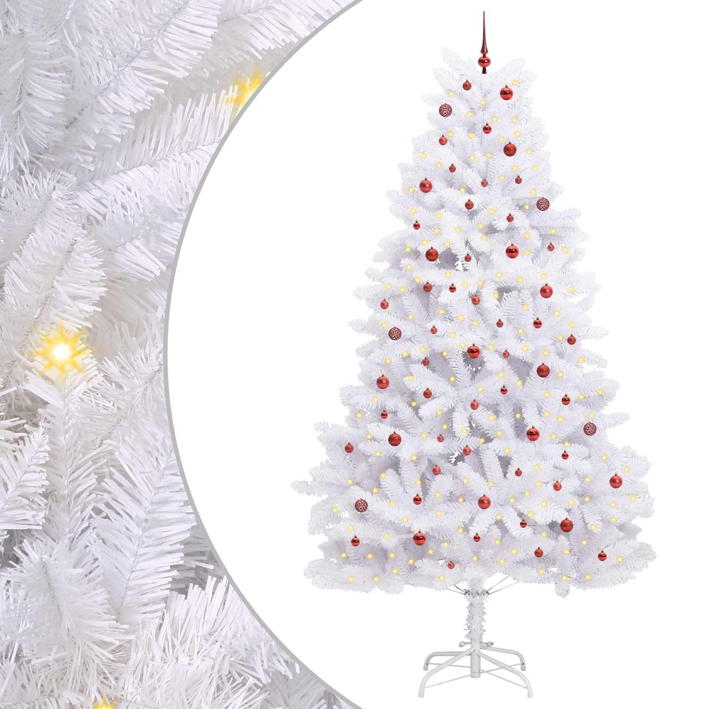 Albero di Natale Artificiale con Rami Pieghevoli Bianco 300 cm