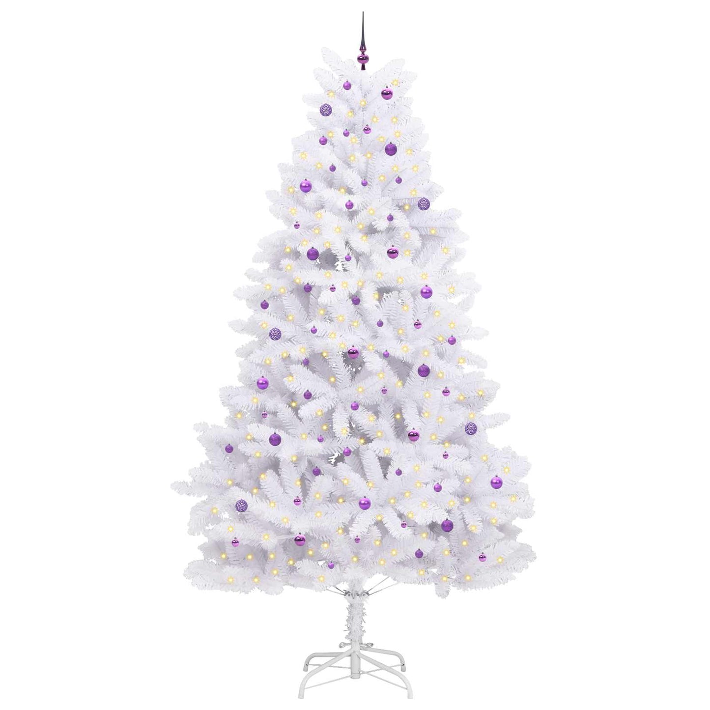 Albero di Natale Artificiale con Rami Pieghevoli Bianco 300 cm