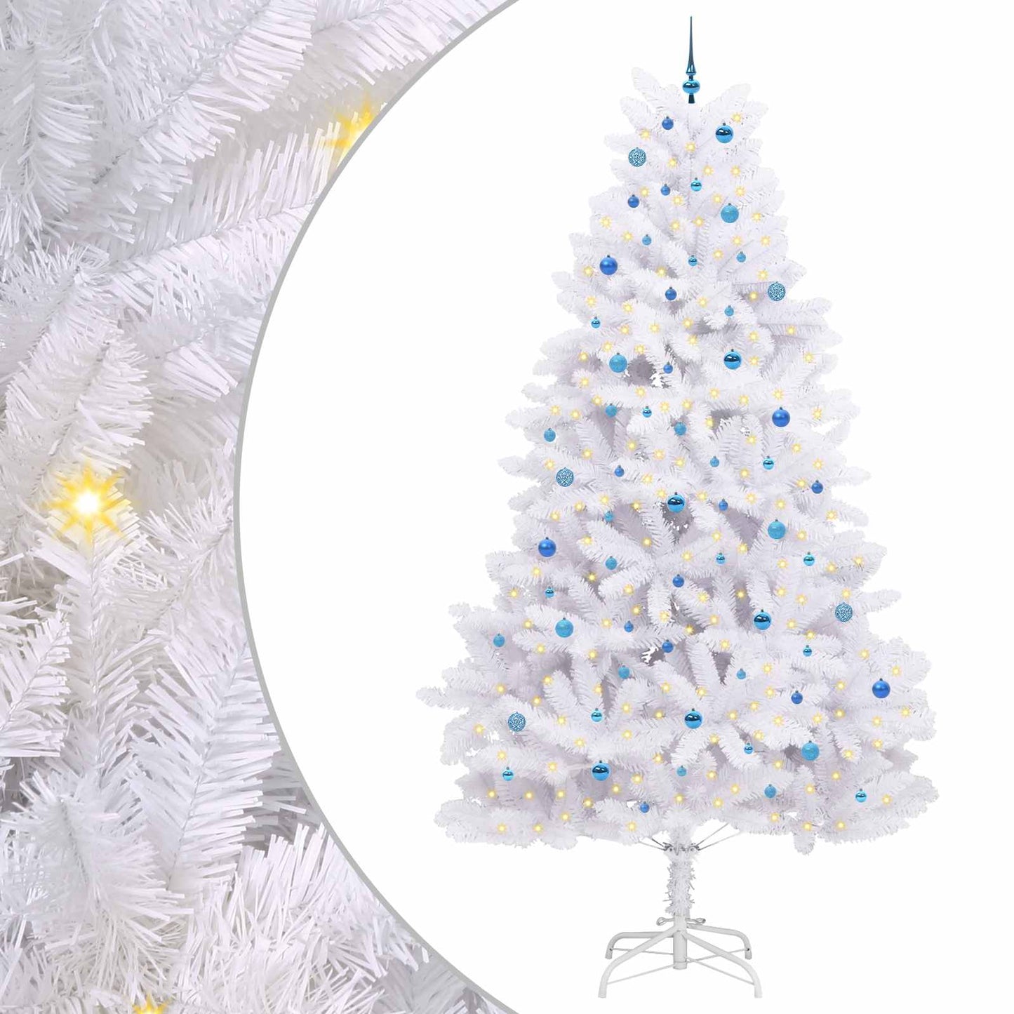 Albero di Natale Artificiale con Rami Pieghevoli Bianco 300 cm