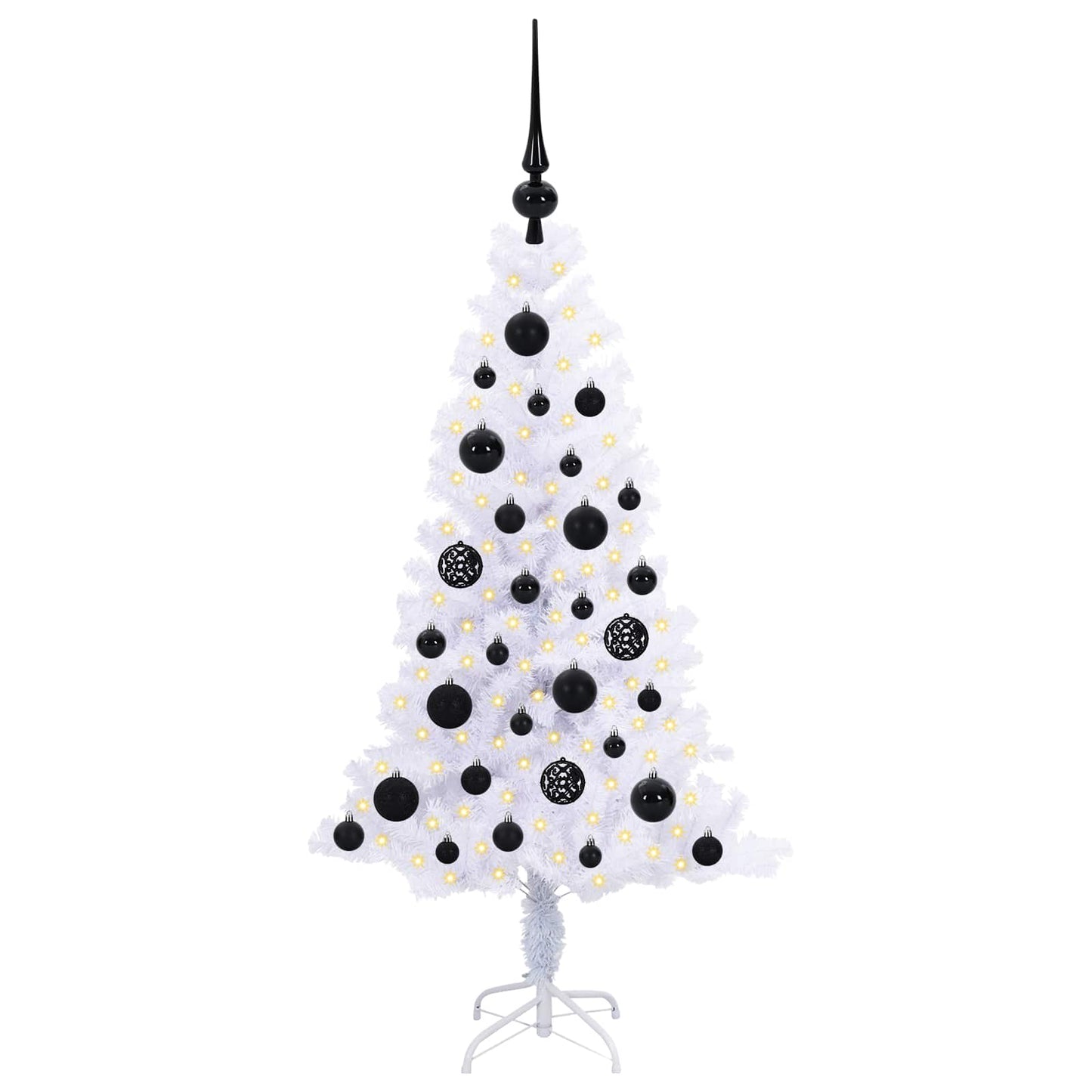 Albero di Natale artificiale Bianco 120 cm PVC e Acciaio