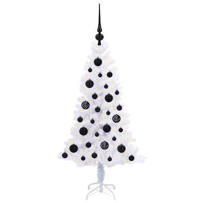 Albero di Natale artificiale Bianco 120 cm PVC e Acciaio
