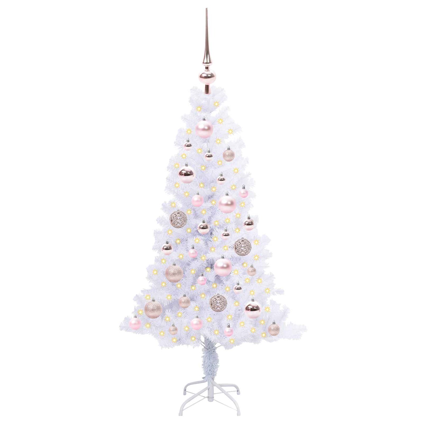 Albero di Natale artificiale Bianco 120 cm PVC e Acciaio