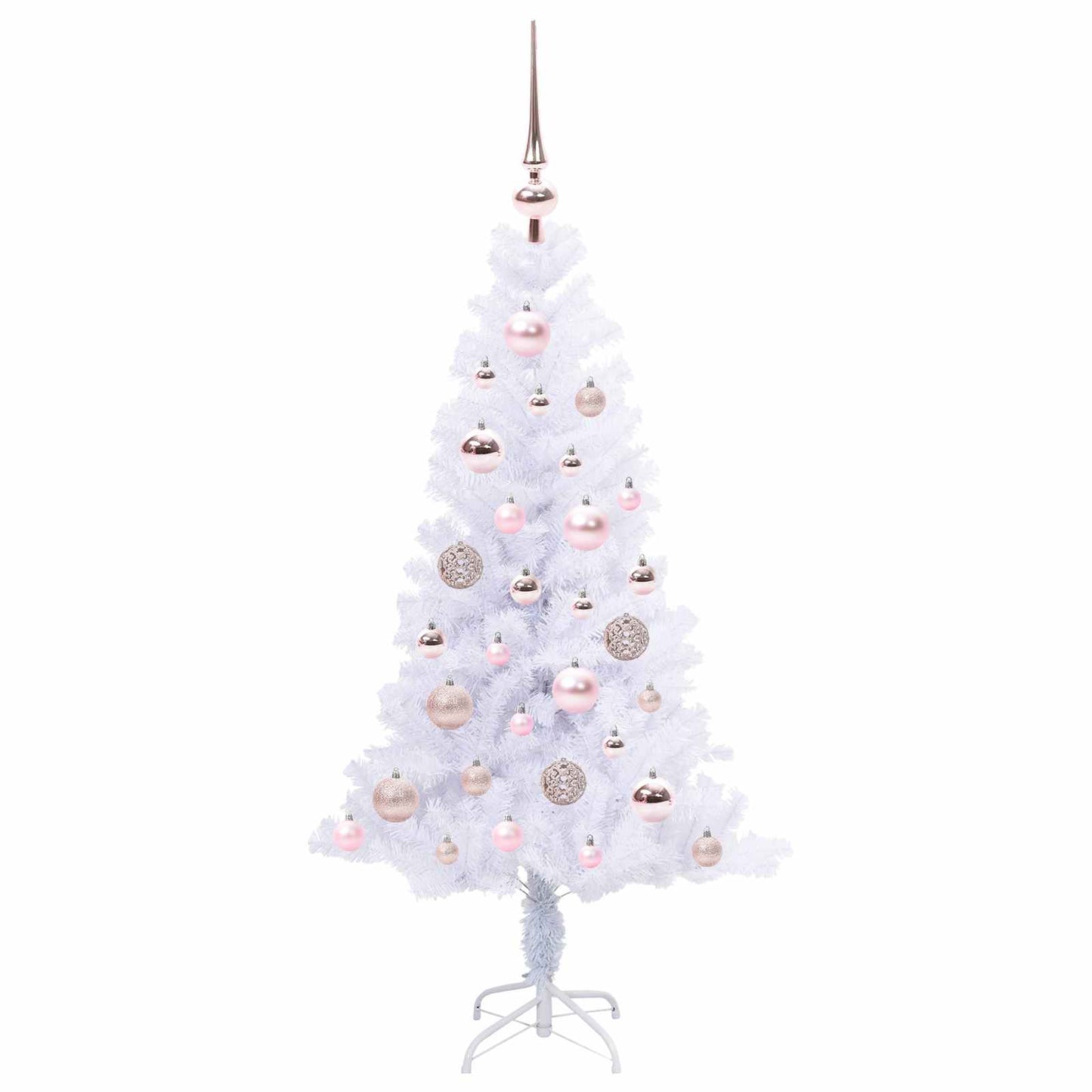Albero di Natale artificiale Bianco 120 cm PVC e Acciaio