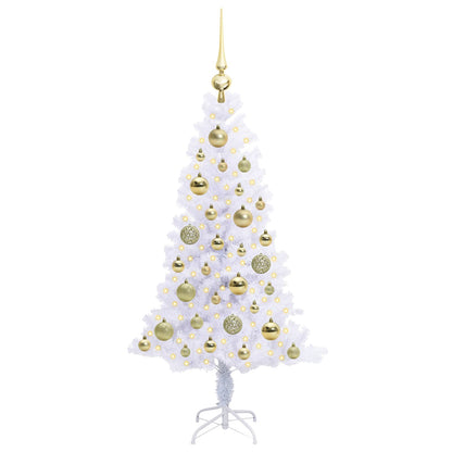Albero di Natale artificiale Bianco 120 cm PVC e Acciaio
