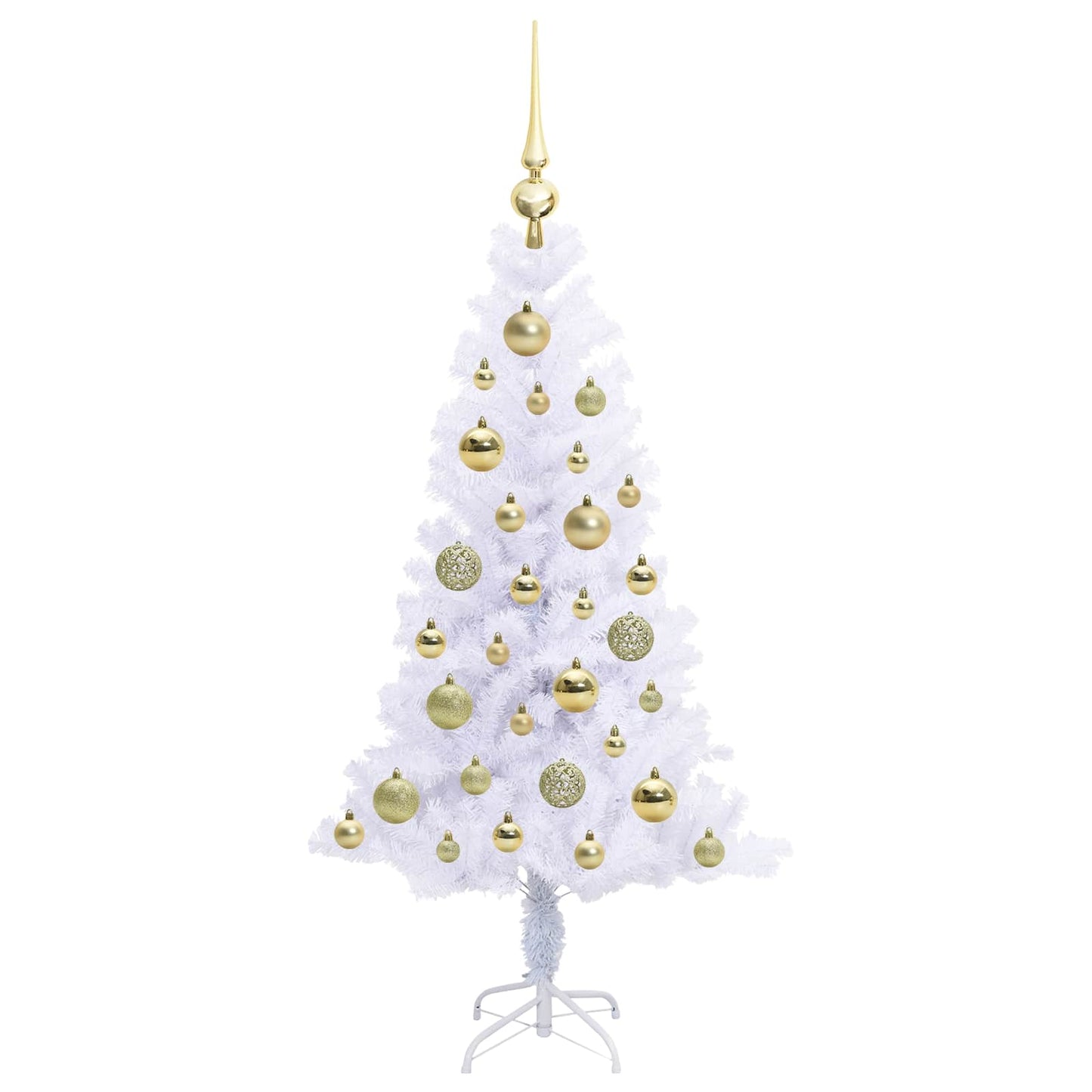 Albero di Natale artificiale Bianco 120 cm PVC e Acciaio