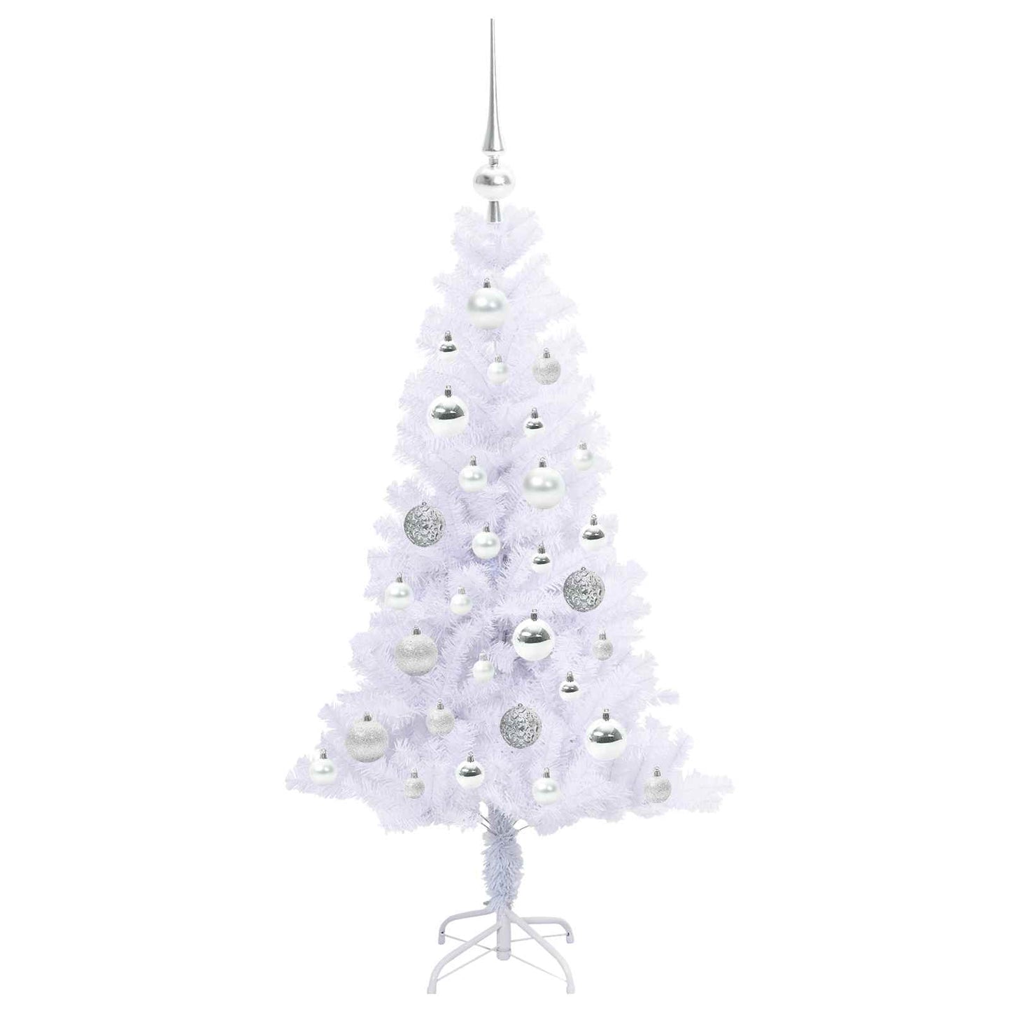 Albero di Natale artificiale Bianco 120 cm PVC e Acciaio