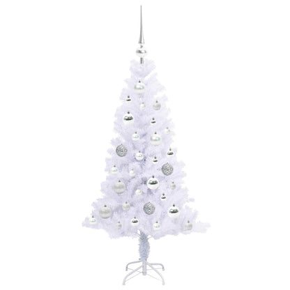Albero di Natale artificiale Bianco 120 cm PVC e Acciaio