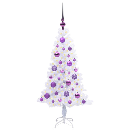 Albero di Natale artificiale Bianco 120 cm PVC e Acciaio
