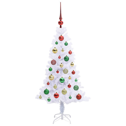 Albero di Natale artificiale Bianco 120 cm PVC e Acciaio