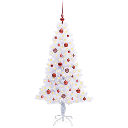 Albero di Natale artificiale Bianco 150 cm PVC e Acciaio