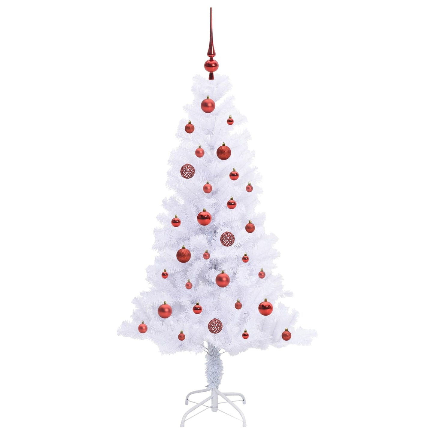 Albero di Natale artificiale Bianco 150 cm PVC e Acciaio