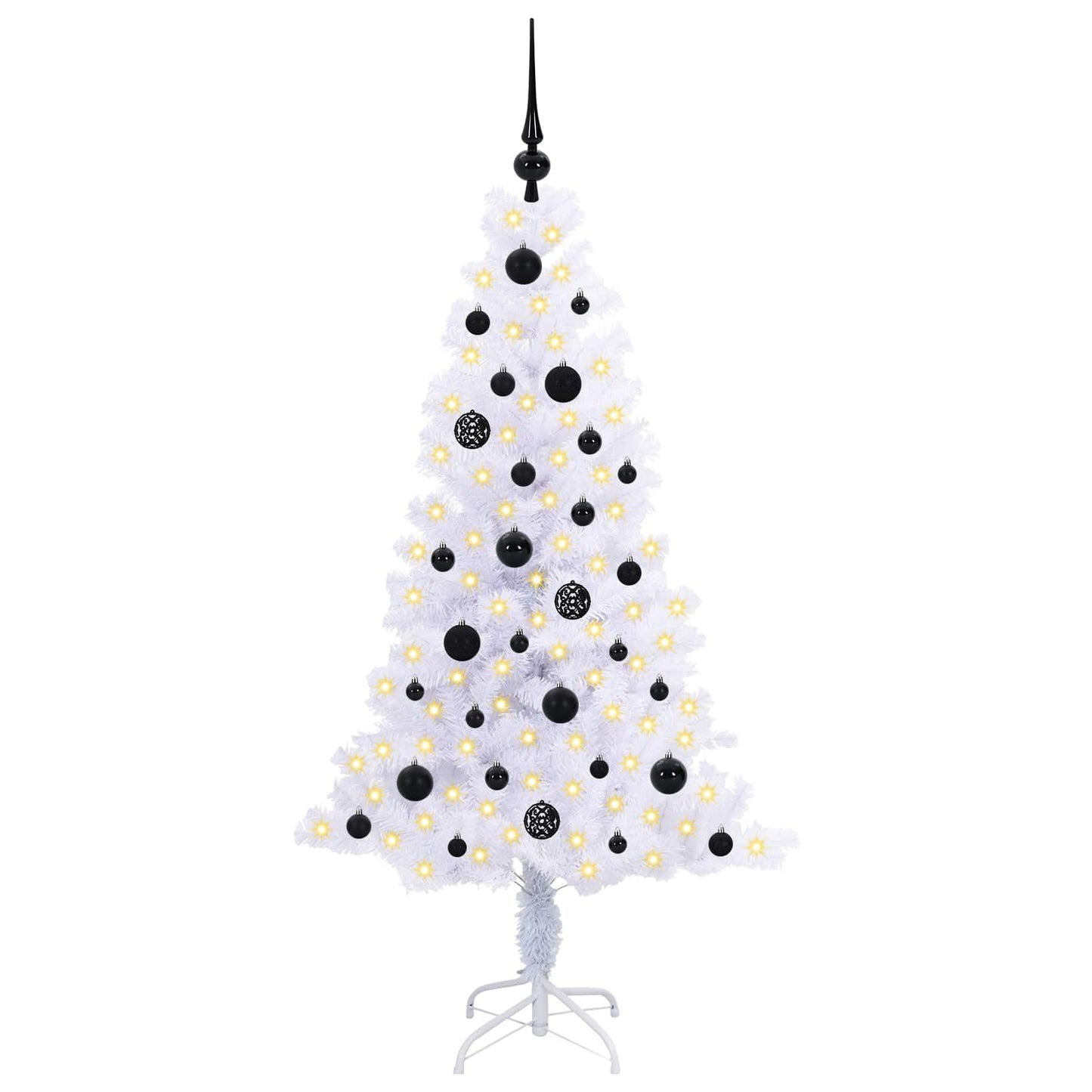 Albero di Natale artificiale Bianco 150 cm PVC e Acciaio