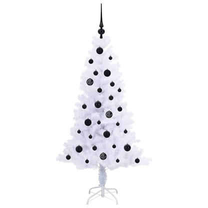 Albero di Natale artificiale Bianco 150 cm PVC e Acciaio