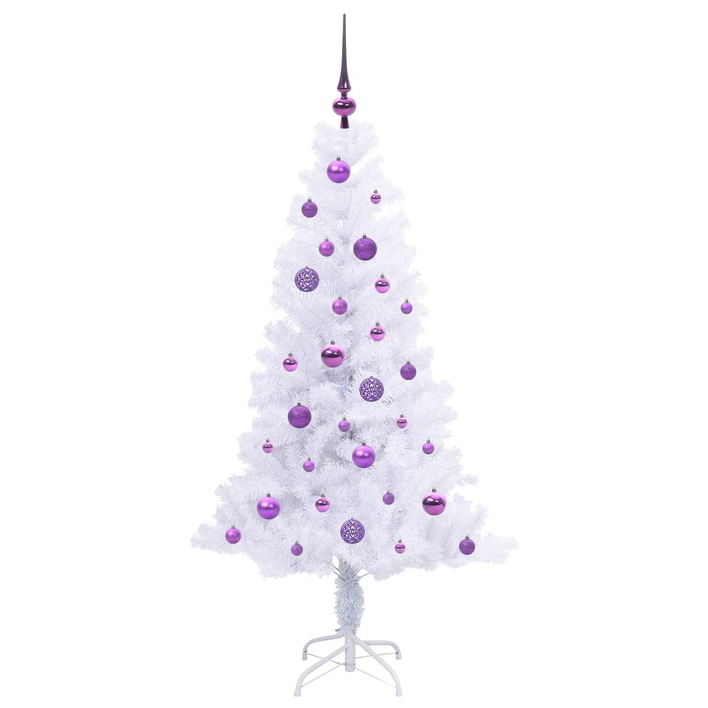 Albero di Natale artificiale Bianco 150 cm PVC e Acciaio | homemem39