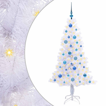 Albero di Natale artificiale Bianco 150 cm PVC e Acciaio | homemem39