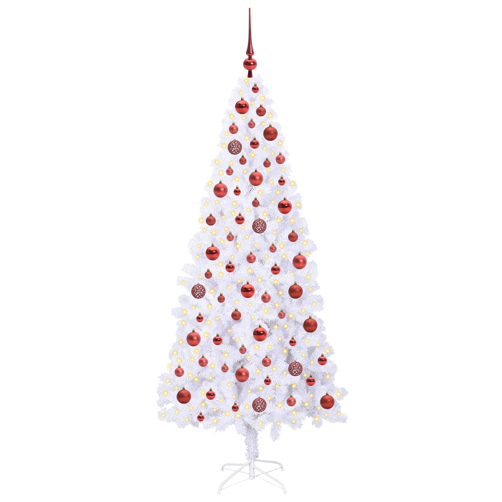 Albero di Natale artificiale Bianco 180 cm PVC e Acciaio | homemem39