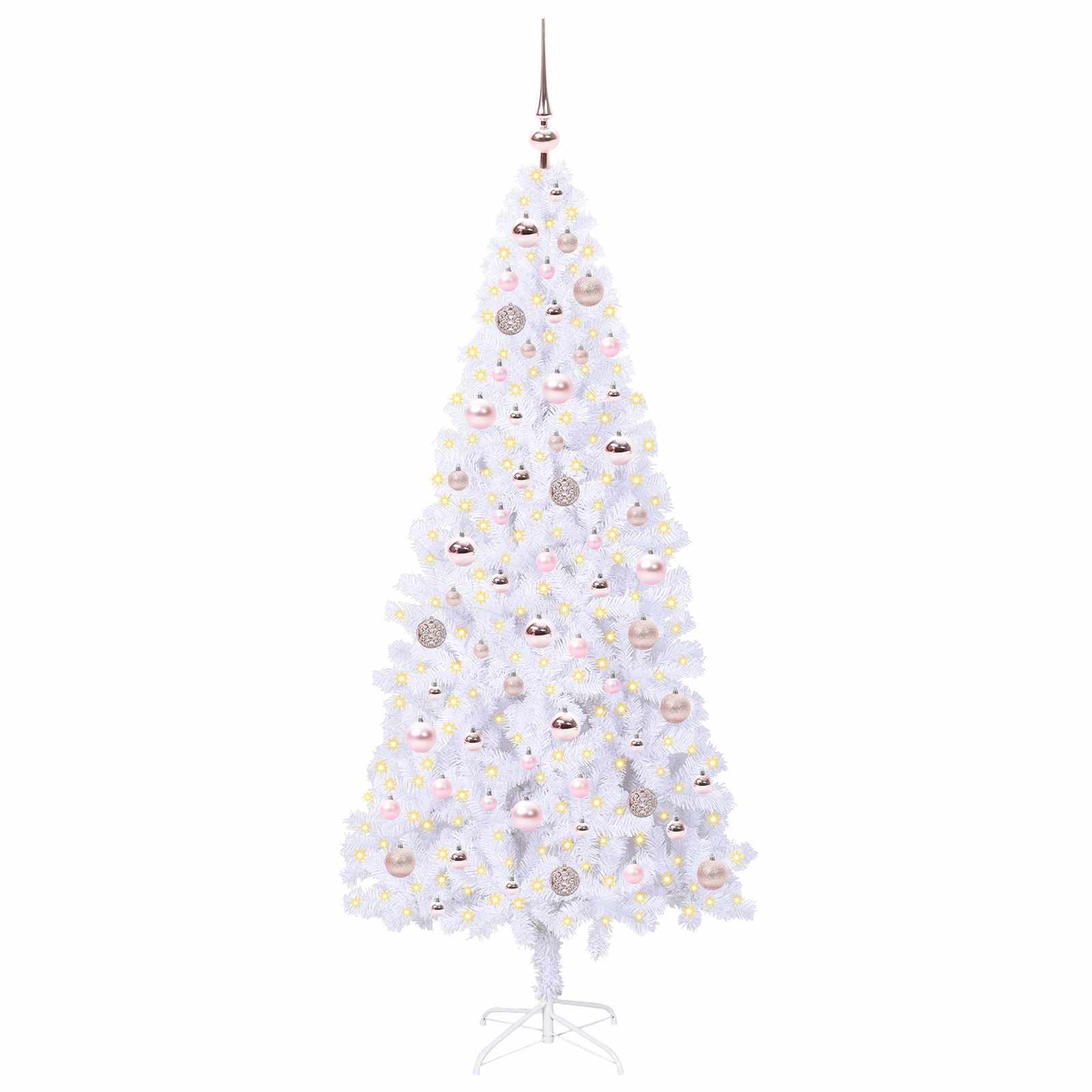Albero di Natale artificiale Bianco 180 cm PVC e Acciaio | homemem39