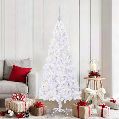 Albero di Natale artificiale Bianco 180 cm PVC e Acciaio | homemem39