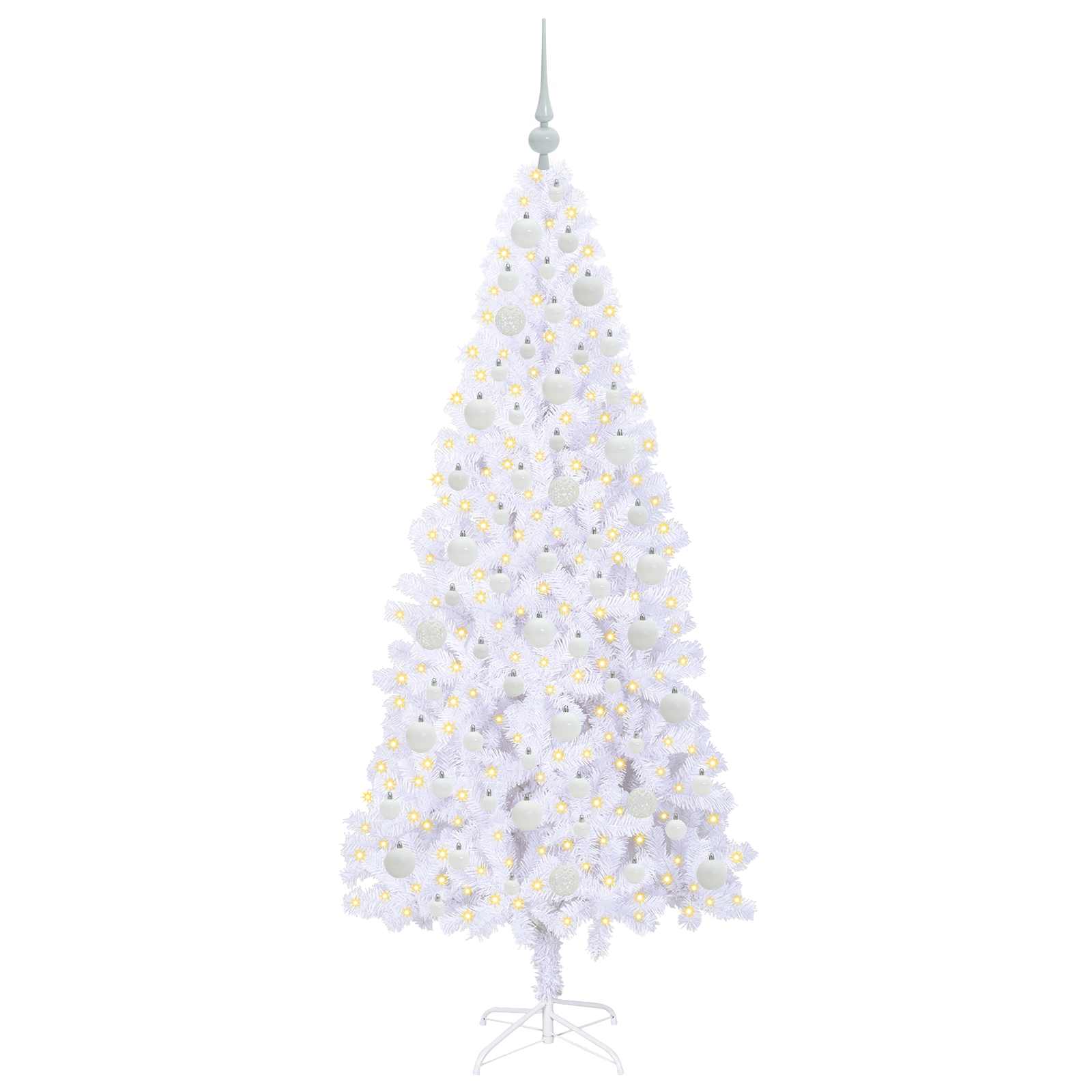 Albero di Natale artificiale Bianco 180 cm PVC e Acciaio | homemem39