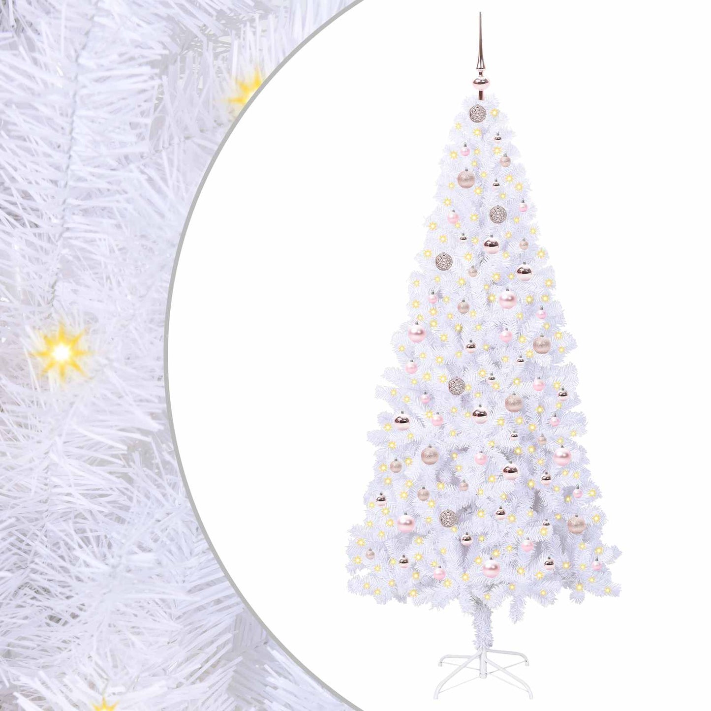 Albero di Natale artificiale Bianco 210 cm PVC e Acciaio | homemem39