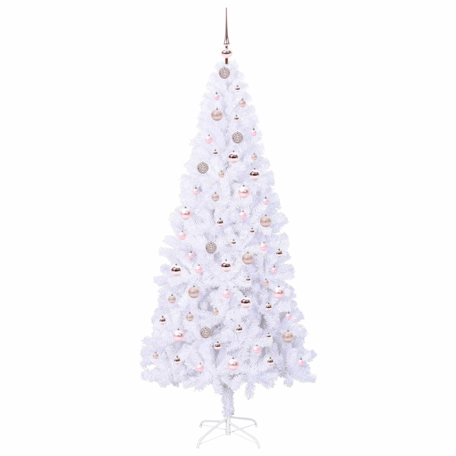 Albero di Natale artificiale Bianco 210 cm PVC e Acciaio | homemem39