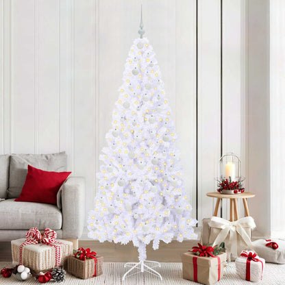 Albero di Natale artificiale Bianco 210 cm PVC e Acciaio | homemem39
