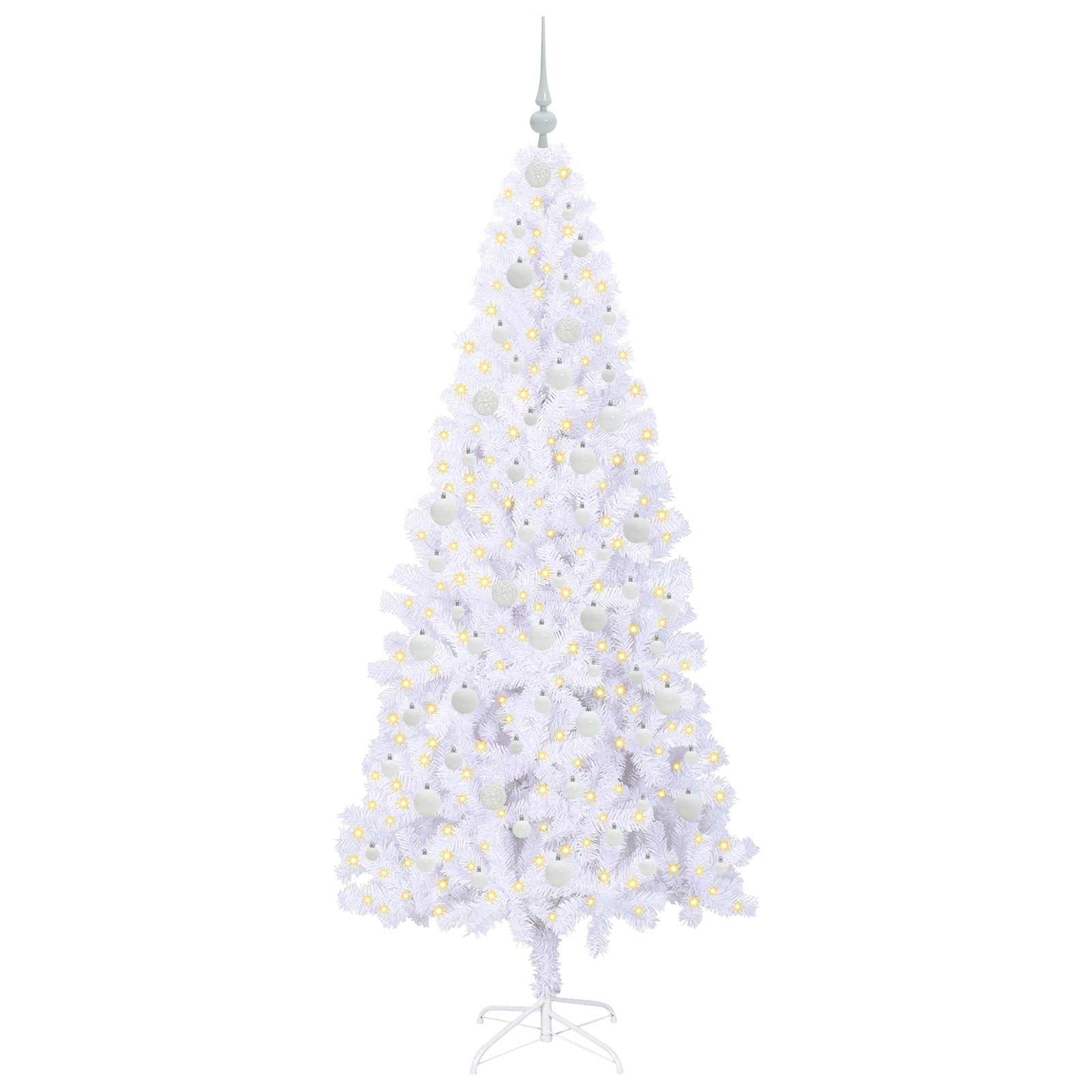 Albero di Natale artificiale Bianco 210 cm PVC e Acciaio | homemem39