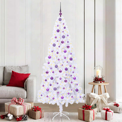 Albero di Natale artificiale Bianco 210 cm PVC e Acciaio | homemem39