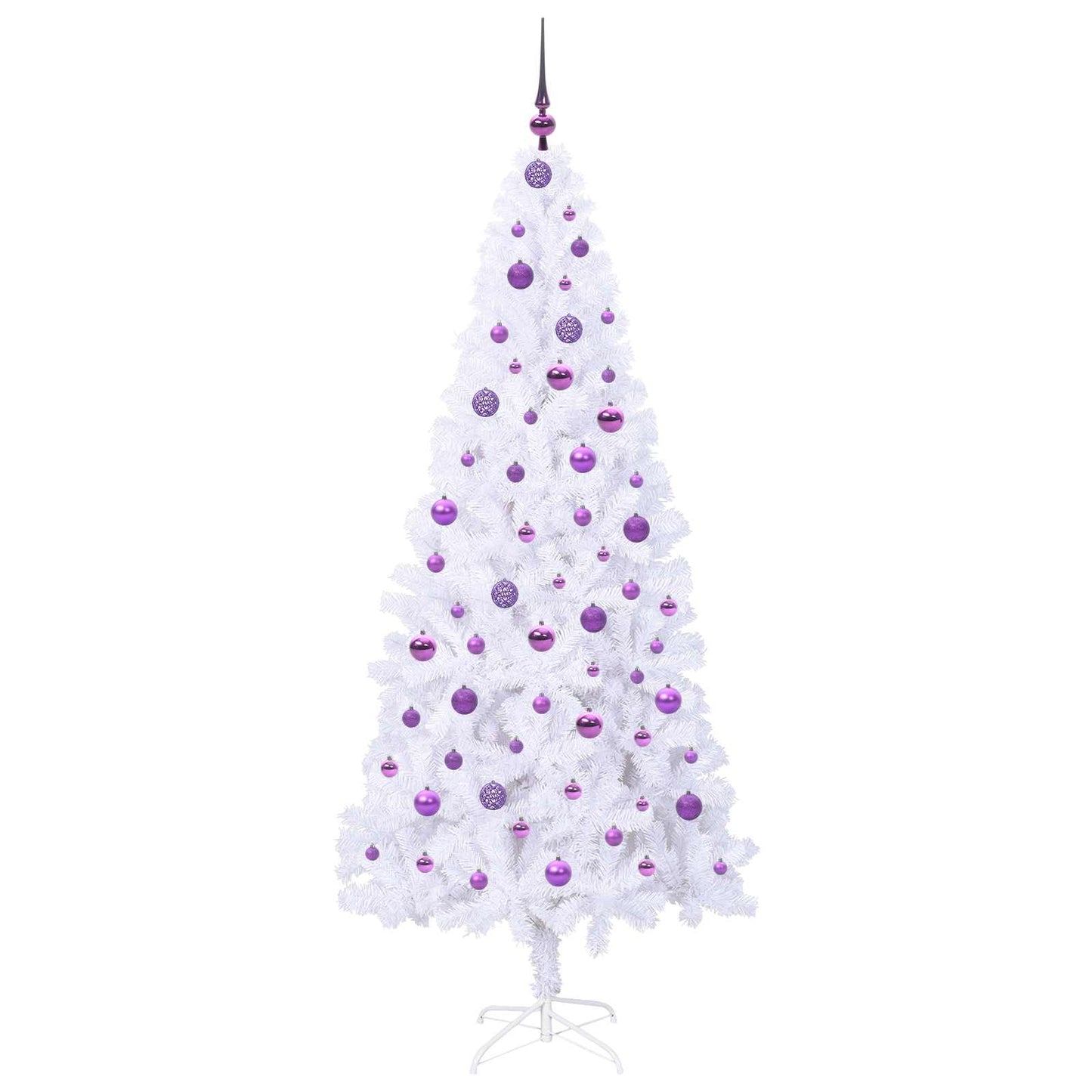 Albero di Natale artificiale Bianco 210 cm PVC e Acciaio | homemem39